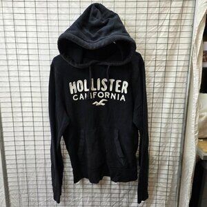 Hollister California Hoodie XL Black Logo Pullover